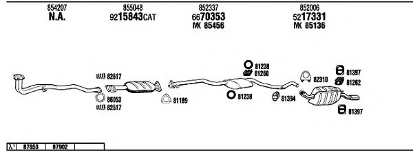 WALKER OP60008 Exhaust System